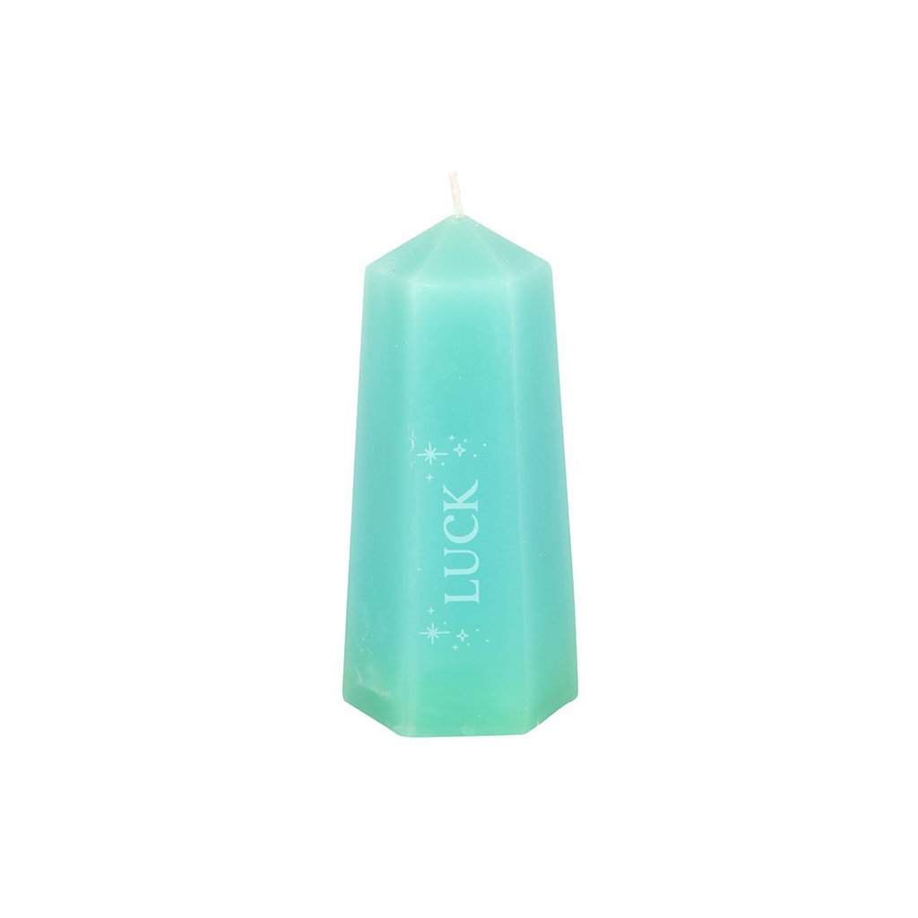 Luck Crystal Candle with Rough Green Aventurine
